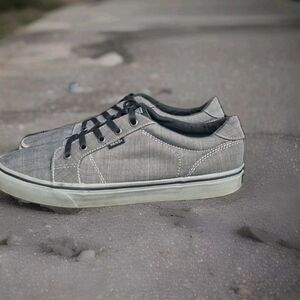 Vans Bishop Canvas Gray Skateboarding Shoe Sneakers Men's Size 12